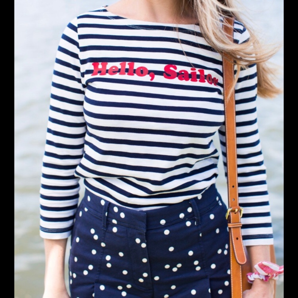 J Crew Limited Edition “Hello, Sailor” T-shirt - Picture 2 of 8